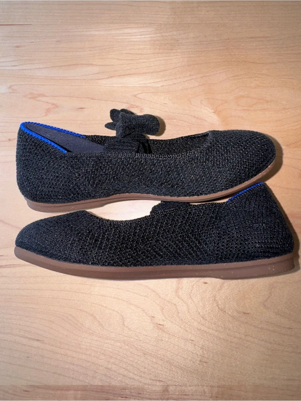 Rothy's The Kids Tux Bow Mary Jane in Knit Black 9